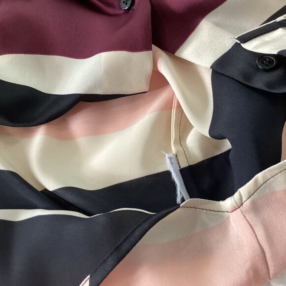 Equipment Essential Striped Colorblock Blouse Size S - Picture 12 of 14